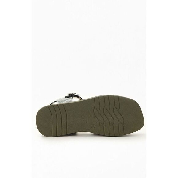 NEW Free People Finn Fisherman Platform Sandals Green Leather 37 Made In Italy - Picture 6 of 8